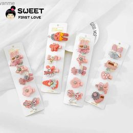 Hair Accessories 5 pieces/set of animal cotton hair clips suitable for children cute hair suitable for baby girls WX