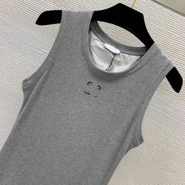 Basic & Casual Dresses Designer 2024 Summer Dress Embroidered Chest Logo Casual Sexy Sleeveless Tank Top Long Dress