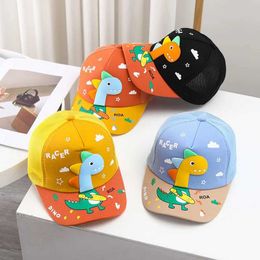 Hattar tecknad dinosaurie barn baseball hatt söt djur barns sol hatt vår corduroy utomhuspojkar och flickor fot hatl240429