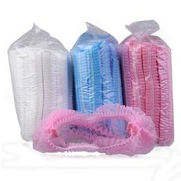 Shower Caps 10 pieces of non-woven disposable dust womens spa beauty salons shower caps hotel accessoriesL2404