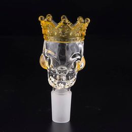 Glass Funnel Bowl Glass Herb Holder Skull Bowl with Crown Smoking Bong Sliders Smoking Accessory with Wholesale Price