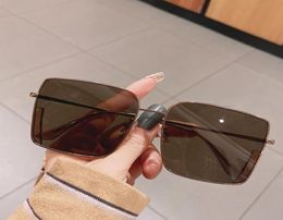 Sunglasses 2021 Fashion Metal Square Frame Women Designer Vintage Colorful Sun Glasses Female Driving Shades Feminino8906905