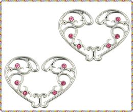 3 Pair Sexy Non Pierced Clip On Fake Nipple Ring pink diamond Body Jewellery Shield Cover Clamps Adult Sex Toy Piercing Adjustable S1314774