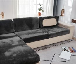 New funiture protector Velvet thick sofa cushion cover sofa protector seat cushion slipcover elastic solid Colour LJ2012164990137