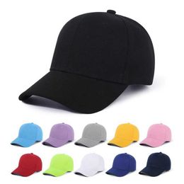 Ball Caps Childrens Button Back Baseball Hat Solid Spring/Summer Hip Hop Boys Sun Adjustable Breathable Outdoor Travel Q240429