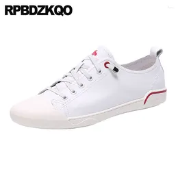Casual Shoes Plus Size Trend Lace Up Round Toe Real Leather Animal Athletic Trainers Skate Korean 45 Sport Flats Sneakers Men