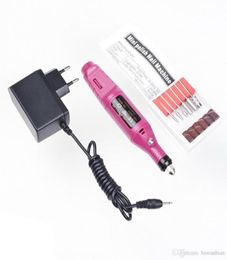 Whole Manicure Professional Electric Nail Drill Power with 6bits US Adapter Acrylic Gel Remover Machine Manicure Pedicure Tool8536496