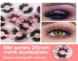 NEW 25mm 3D Mink Eyelash 5D Mink Eyelashes Natural False Eyelashes Big Volumn Mink Lashes Luxury Makeup Dramatic Lashes Extension 1921060