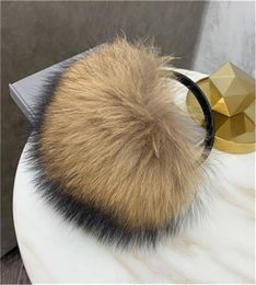 Women Winter Warm Real Genuine Fox Fur Earmuffs Ear Protection Soft Ear Muff3619119