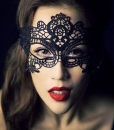Fashion New Masquerade Halloween Exquisite Lace Half Face Mask For Lady Black White Option Fashion Sexy KD186835650