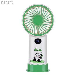 Electric Fans Small portable fan charging mini portable fan pocket size low noise small electric fan digital display handheld fanWX