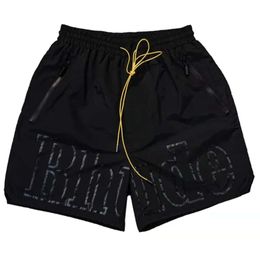 Rhude Shorts Mens Designer Short Men Sets Tracksuit Pants Loose and Comfortable Fashion Be Popular 2024 New Style S M L Xi Polyester Loose Gym Shorts as 965