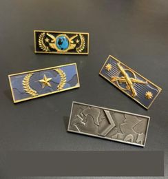 CSGO Rank Badge Metal Brooch The Global Elite Pin Legendary Eagle Master Guardian Sliver Gold Nova CS GO Collection Gift LJ2010074131956