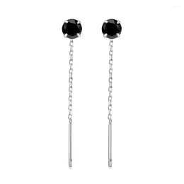 Stud Earrings Fashionable 925 Sterling Silver Simple Multi-color Zircon Optional Women's Light Luxury Versatile Style