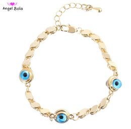 Fashionable Men and Women 18K Gold Evil Eye Jewellery Bracelet Islamic Muslim Daily Gathering Events Jewellery Accessories Gifts Unfad6727398