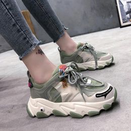 Fitness Shoes Women Fashion Vulcanize Tenis Model Chunky 5cm Platform Student Casual Shoues Sneakers