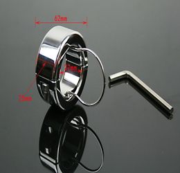 350g Testicle Balls Scrotum Pendant Stainless Steel Ball Stretchers Cock Ring Locking Real Men CBT Sex Product9373619