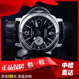 Peneraa High end Designer watches for Machinery Mens Watch 44mm Date Display Dual Time Waterproof Night Light Leisure PAM00088 original 1:1 with real logo and box