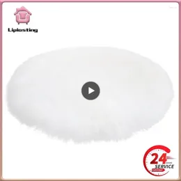 Carpets Luxury Artificial Sheepskin Soft Rugs Chair Cover Bedroom Floor Mat Round Washable Carpet Home Decoration