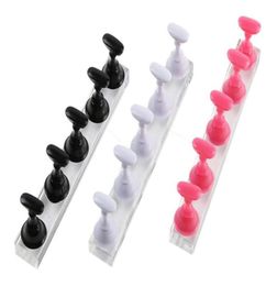 New Health Magnetic Nail Art Tips Polish Practise Holder Showing Shelf Acrylic Display Stand Manicure Art Tools Accessories 5 Colo4075235