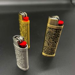 HD Wholesale Custom J6 Lighter Metal Shell LOW MOQ Lighter Accessories Metal Shell