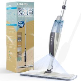 Spray Floor Mop with Reusable Microfiber Pads 360 Degree Handle Mop for Home Kitchen Laminate Wood Ceramic Tiles Floor Cleaning 240429