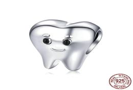 12 Genuine 925 Sterling Silver Lovely Tooth Metal Charm Bead for Bracelet Bijoux Cute Baby Dentist DIY Accessory Girl Birthd64876642679848