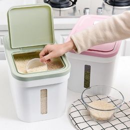 Storage Bottles Large Capacity Rice Box Easy To Container For Wide Application With Lid