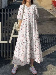 Women Summer Floral Sundress Bohemian Printed Dresses ZANZEA Holiday Party Beach Dress Short Sleeve Maxi Vestidos Robe Femme 240419