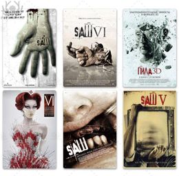 2021 Saw Movie Metal Poster Vintage Tin Sign Wall art painting Plaque Metal Vintage Retro Wall Decor for Man Cave Decorative Tin S9318516