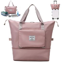 Large Capacity Folding Travel Bags Waterproof Luggage Tote Handbag Travel Duffle Bag Gym Yoga Storage Shoulder Bag For Women Men 240415