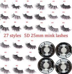 3D Mink Eyelashes 5D 25mm Lashes Dramatic Long Thick 5D Mink Lashes Handmade 27 Styles Mink Lashes Eye Makeup Maquiagem6114063