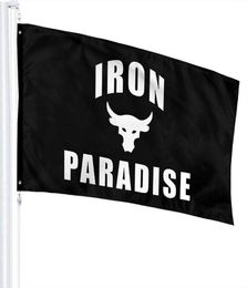 Iron Paradise Flags 3x5ft Sports Club Outdoor Indoor Custom 3X5FT Printed Polyester Double Stitching with Brass Grommets4022534