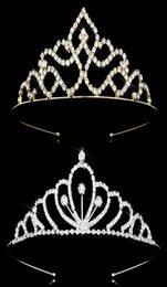 New Fashion Crystal Barrettes Bridal Kid Girls Tiaras and Crowns Rhinestones Headbands for Women Bride Wedding Hair Accessories1108453