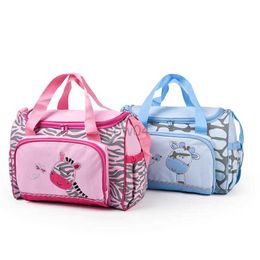 Diaper Bags Fashionable cartoon embroidered single shoulder mommy bag with multifunctional and large capacity mother and baby diaper bag d240429