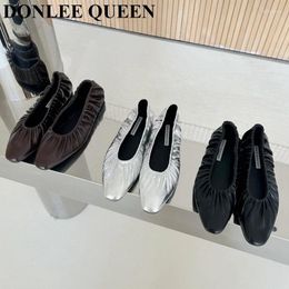 Casual Shoes Soft Women Loafer Female Flats Ballet Fashion Round Toe 2024 Arrival Shallow Mary Jane Elastic Ballerina