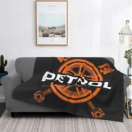 Blankets Petrol Head Car Design Air Conditioning Soft Blanket Cars Speed Engineer Mechanic Engine Vehicle Orange Black Fun Funny Cool