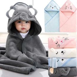 Towels Robes 1 pack of baby bath towel cartoon solid color baby blanket bathroom supplies polyester fiber bath towel with strong water absorptionL2404