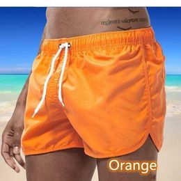 Men's Swimwear Mens swimming shorts summer colored swimwear mens swimsuit sexy beach surfboard clothing running pants Q240429