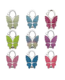 Metal Foldable Bag Purse Hook Bag HangerPurse HookHandbag Holder Shell Bag Folding Table Butterfly Bling Colours ZA52204227036