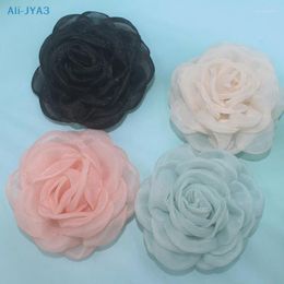 Brooches 1PC Fashionable Fabric Camellia Brooch Flower Pin Gauze Buckle Jacket Clothing Accessories For Women