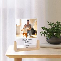 Frames Ever Fathers Gift Stepfather Acrylic Keepsake Day Christmas Custom Personalised Po Date Birthday Dad Frame Name For