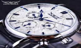 Jaragar Blue Sky Series Elegant Design Genuine Leather Strap Male Wrist Watch Mens Watches Top Brand Luxury Clock Men Automatic3374281