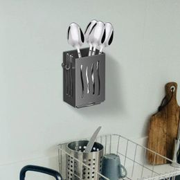 Kitchen Storage Chopsticks Drain Holder Utensils Utensil Organizer Wall Mounted Drying Rack