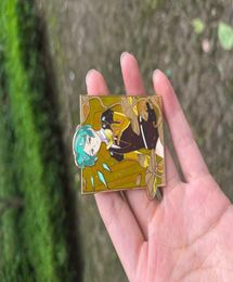 Pins Brooches Anime Land of The Lustrous Houseki No Kuni Phosphophyllite 60mm Hard Enamel Gold Metal Badge Brooch Gift 2211073724781