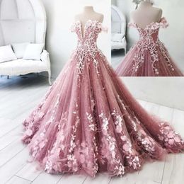 Real Photos Butterfly Flowers Appliques Ball Gown Masquerade Quinceanera Dresses Off Shoulder Backless Floor Length Sweet 16 Pageant Gowns 0431