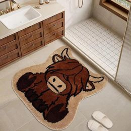 Carpets Room Decor Funny Cow Door Mat Durable Animal Floor Rug With Absorbent Non-slip Design Front