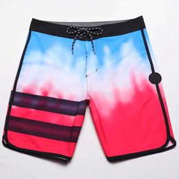 Men's Swimwear New Summer Bermuda Mens Surfwear Casual Beachshorts Waterproof Swimming Trunks Spandex Aerobics Competition Board Shorts E917 Q240429