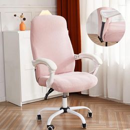 Chair Covers Elastic Office Cover Solid Colour Computer Chairs Rotating Game Slipcovers For Living Room Study Gaming