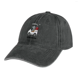 Berets SUPER-GOLPHIN CART T-SHIRT FOR MENS & WOMENS Cowboy Hat Party Custom Golf Wear Men Women's